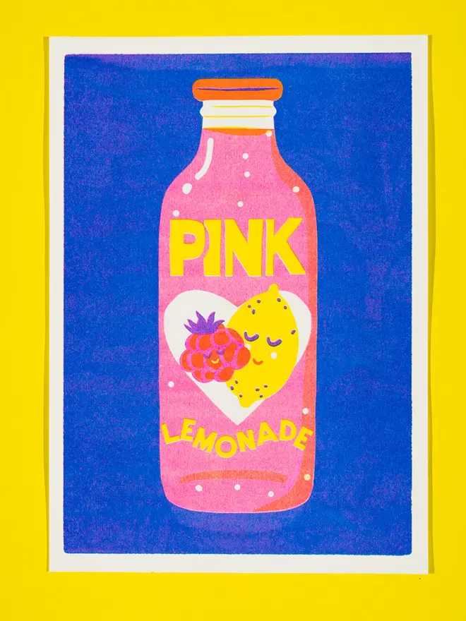 Pink Lemonade Risograph Print