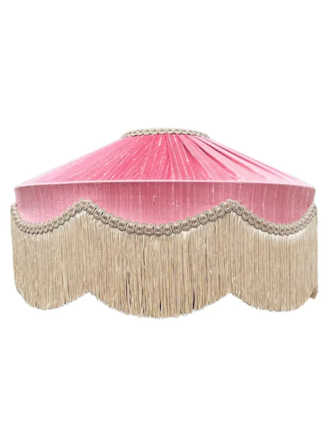 The Peggy Silk Fringed Lampshade