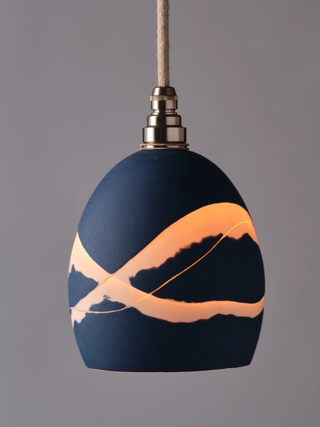 Ocean blue wave lamp