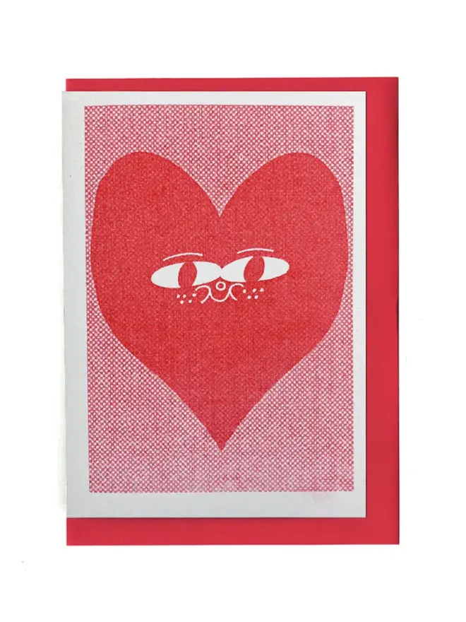 Love Heart A6 Riso Greetings Card