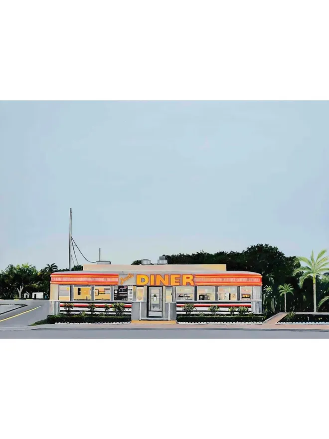 Miami Diner Fine Art Print