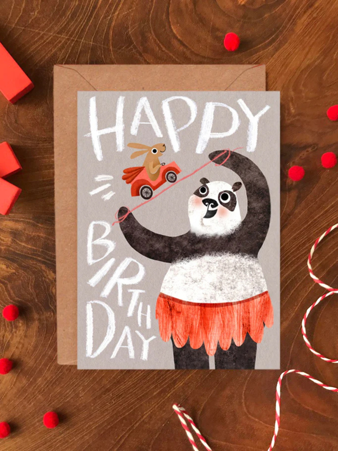 circus animals birthday cards pack of 6