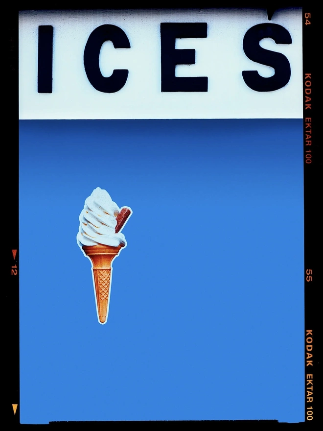 'ICES', Sky Blue, Bexhill on Sea, Colourful Artwork
