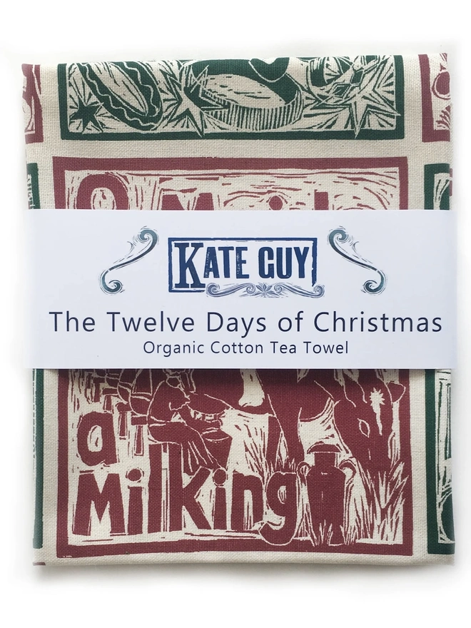The Twelve Days Of Christmas Tea Towel