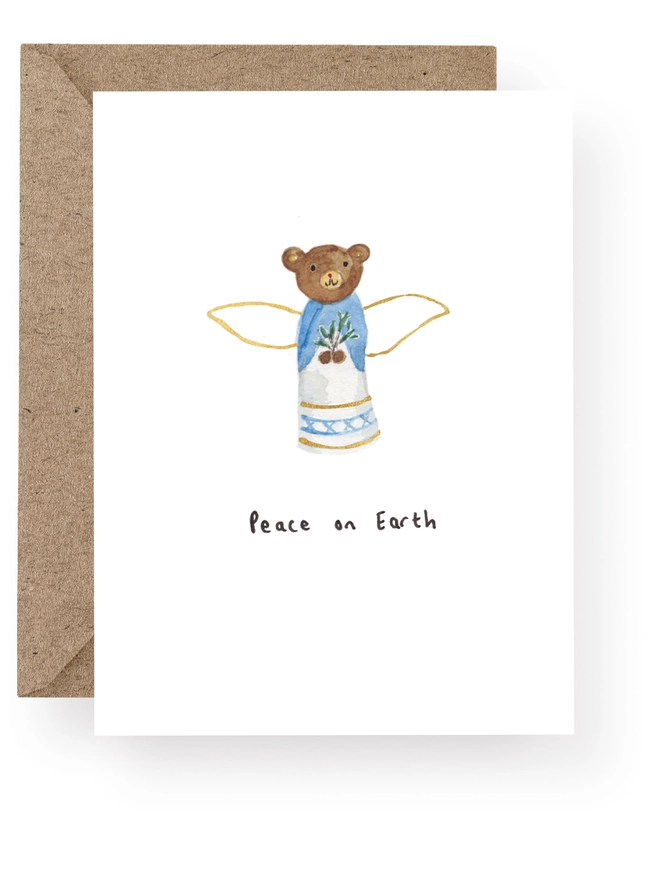 Peace on Earth Angel Christmas Card Set of 6 Cards 