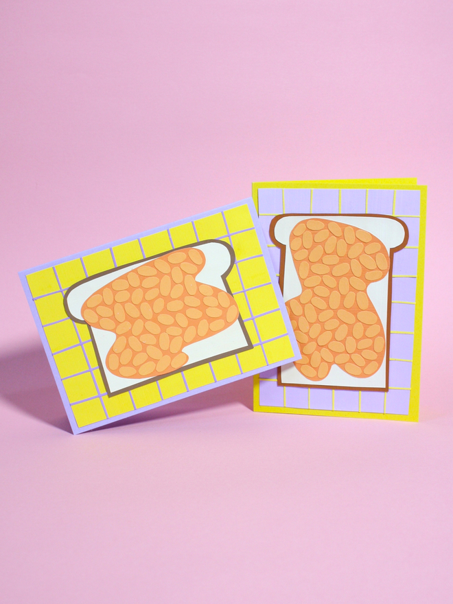 Beans On Toast Collaged Card
