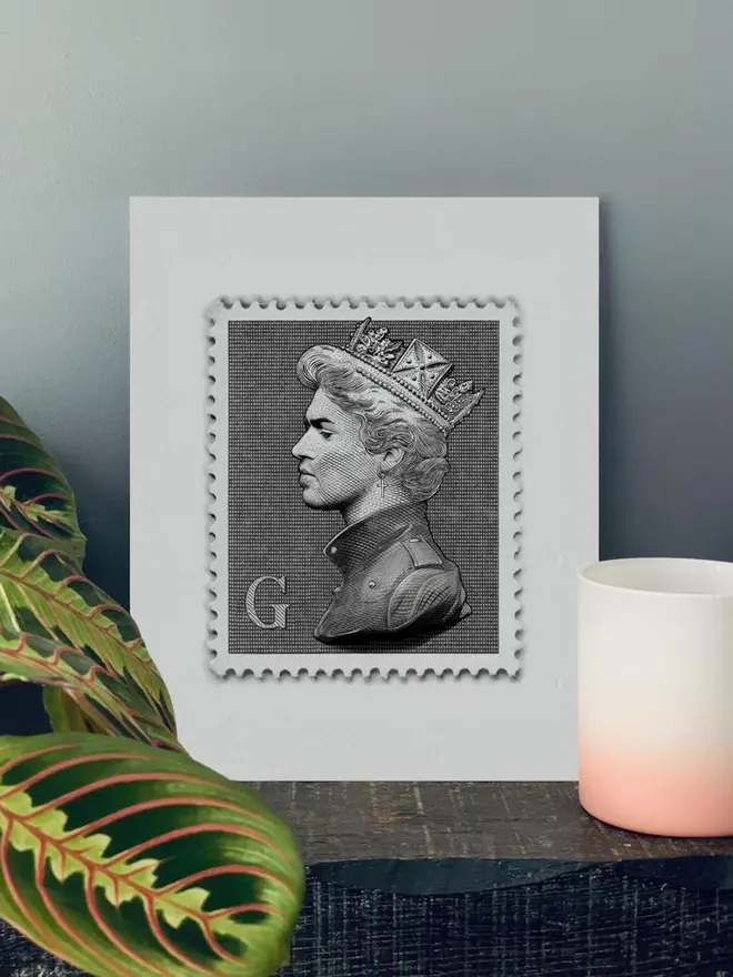 Limited Edition 'George Michael Mini Stamp' Art Print 