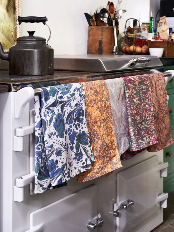 Tea Towels. A selection of towels in different patterns.