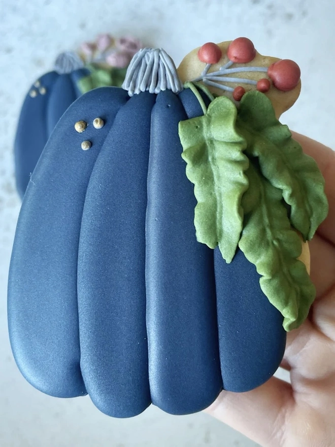 Personalised Elegant Pumpkins Biscuits (Box Of 2)