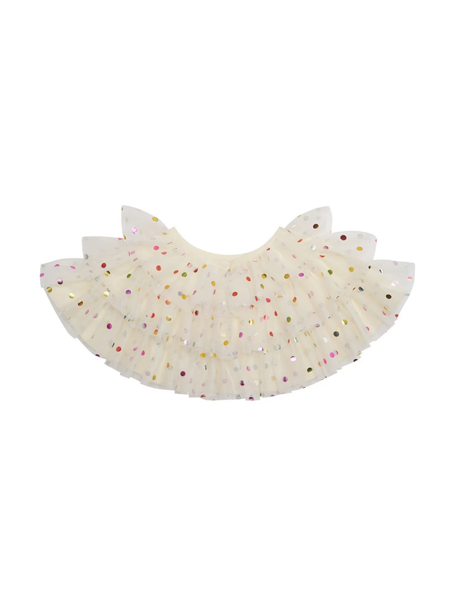 cream kids' spot cape