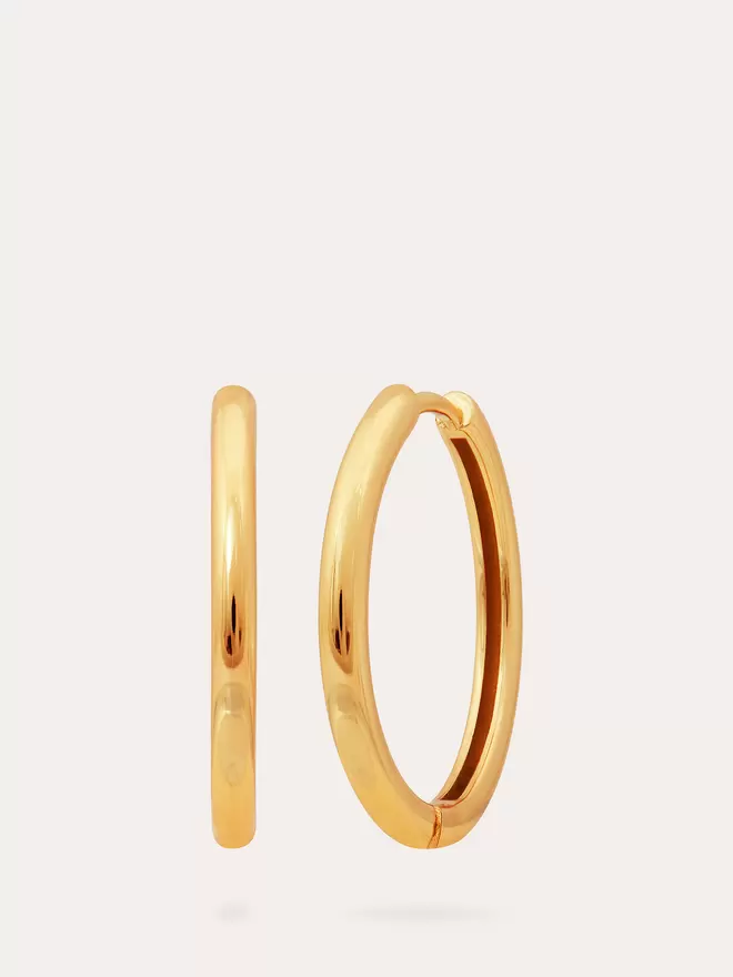 pair of large gold hoops