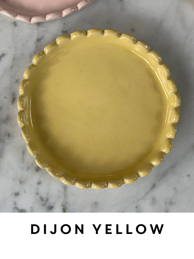 Scalloped Edge Ceramic Coasters