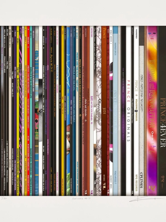 prince vinyl spines artwork