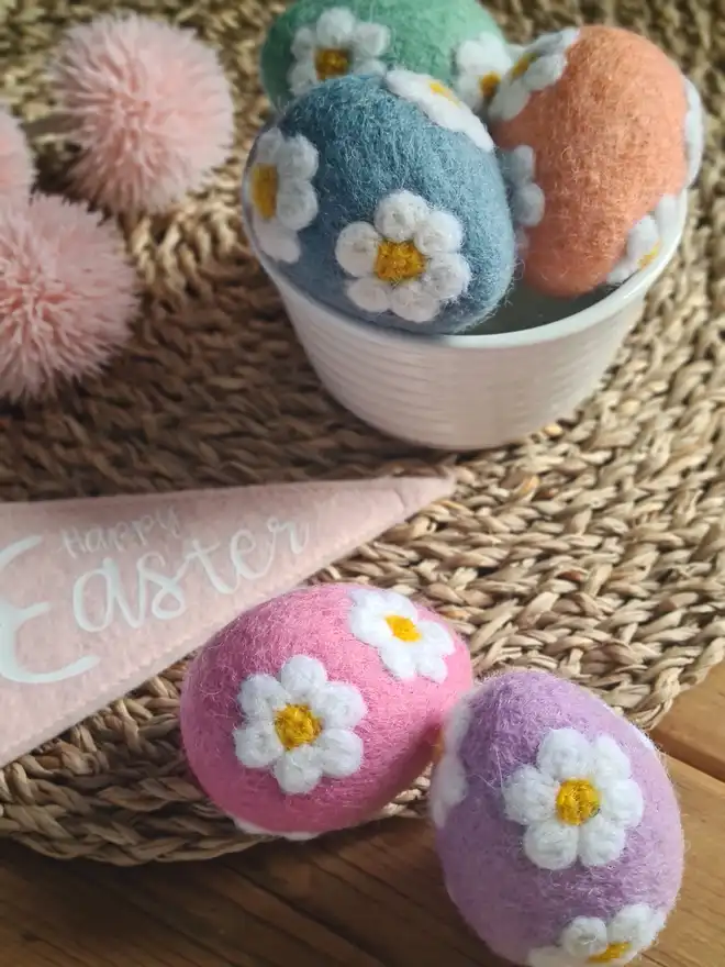 Handmade Needle Felt Wool Eggs