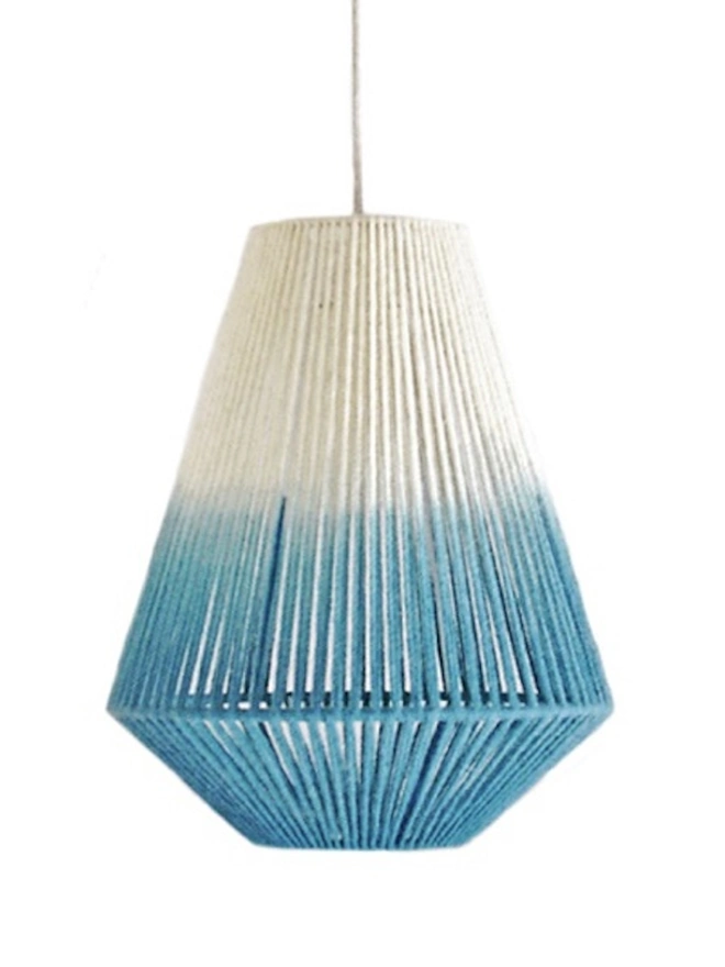 Geometric Aqua dip dy pendant Lampshade