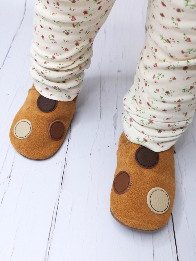 Tan Suede Spots Baby / Kids Shoes