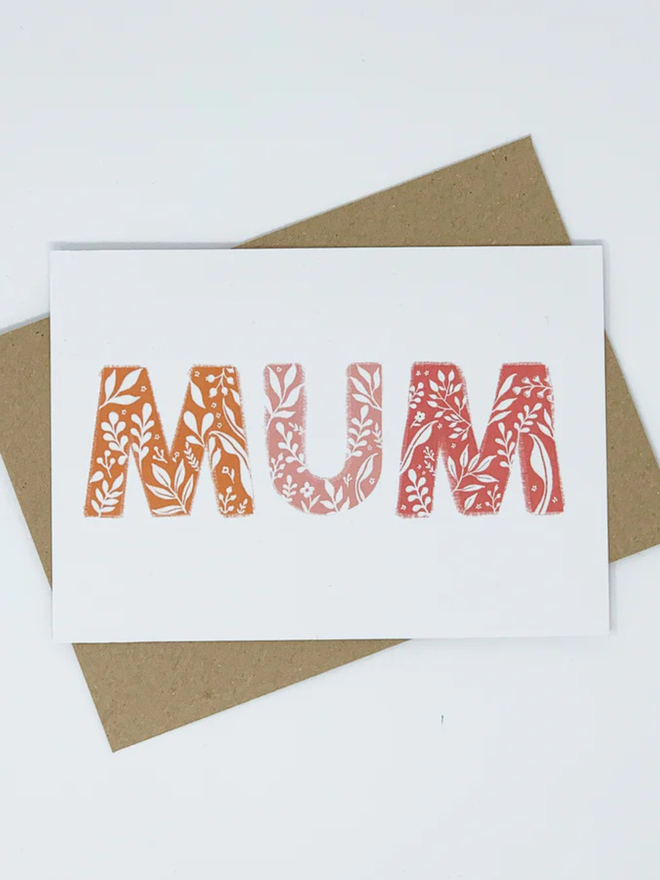 mum floral card