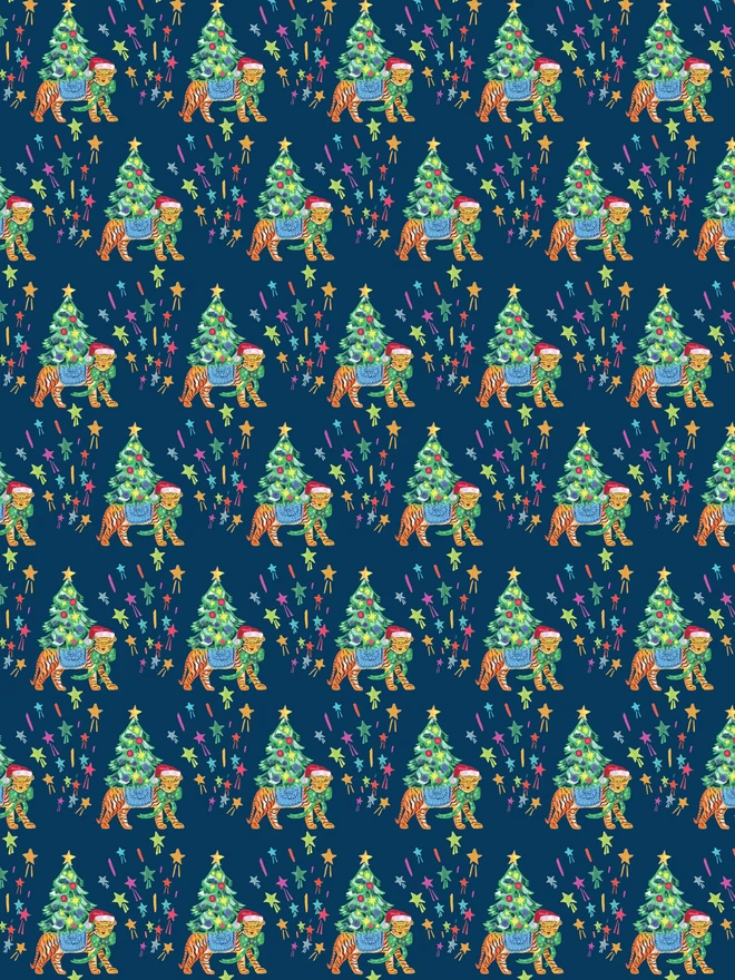 tiger christmas card