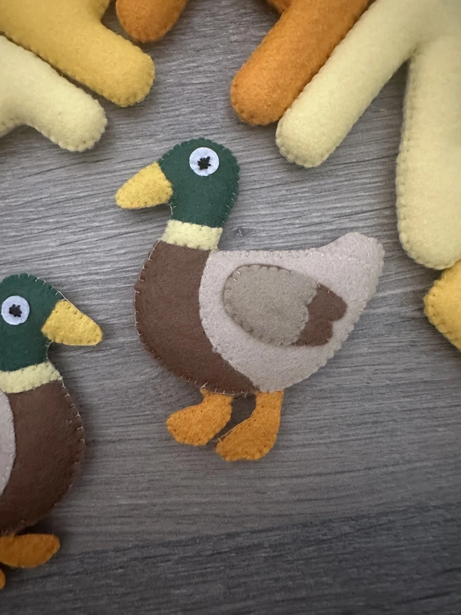 Nursery Name Garland with Ducks, personalised nursery decoration, baby gift, playroom wall hanging