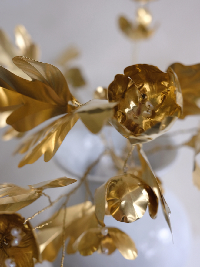 Brass Geranium Bouquet by artist Debbie Fairbrass