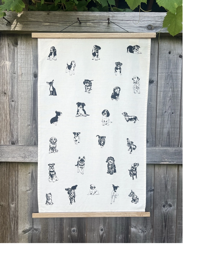 Full Design showing off all the adorable puppies perfect for housewarming, wedding and anniversary gifts