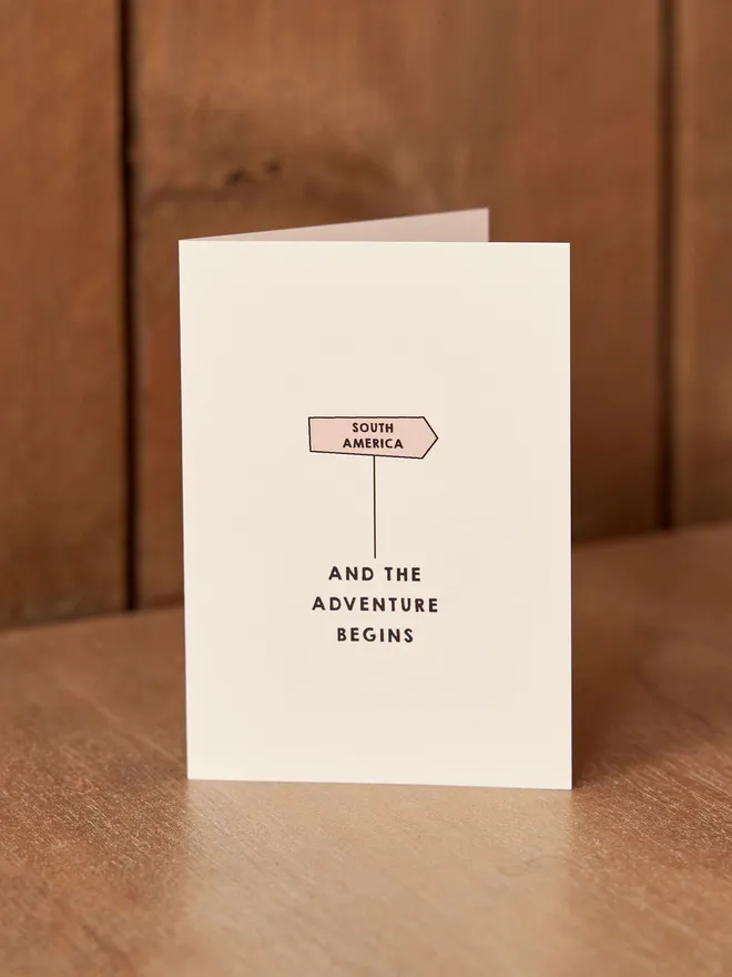 The Adventure Begins Card. 
