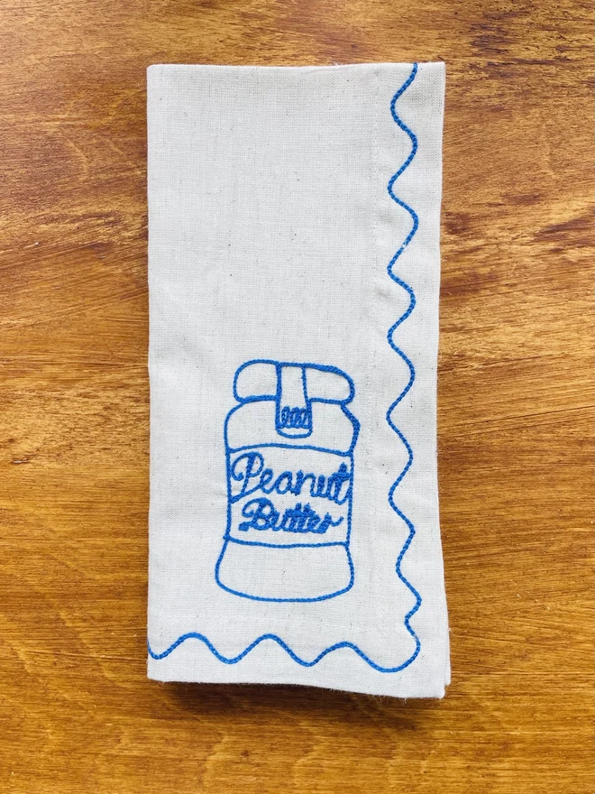 Personalised Individual Embroidered Sauce Napkins