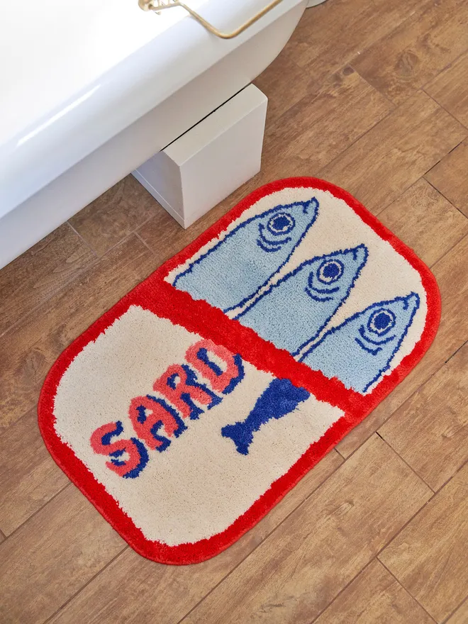 Sardine bath mat