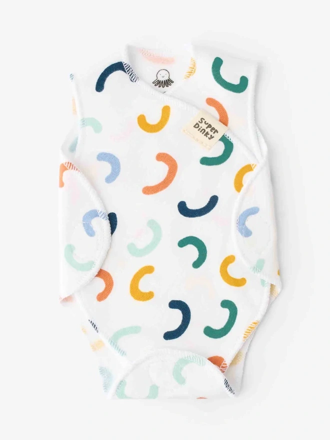 Rainbow Vest White Neonatal Intensive Care Unit Baby Vest