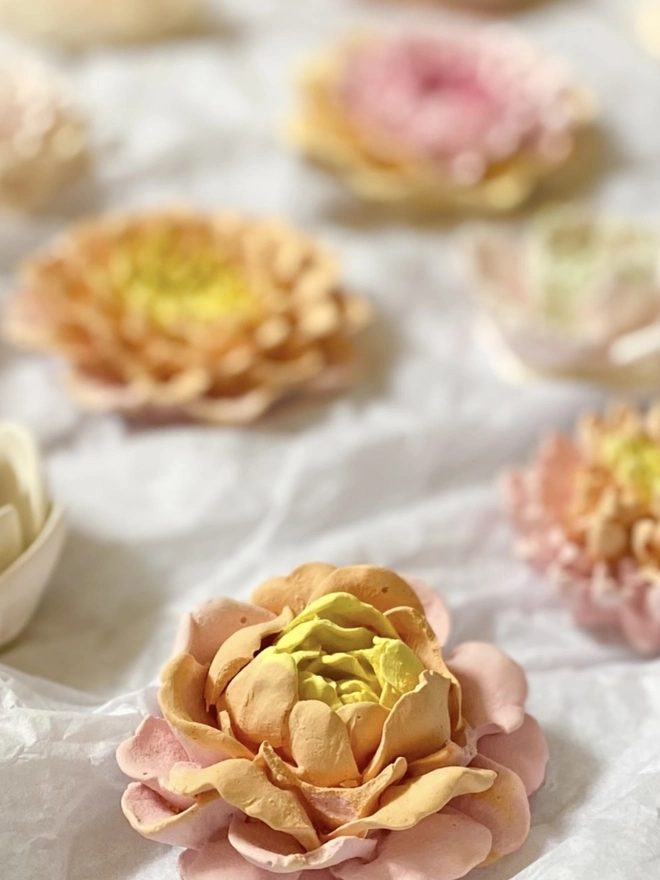 Concrete Flower Decorations