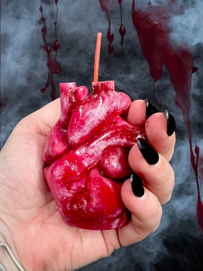 Halloween heart candle