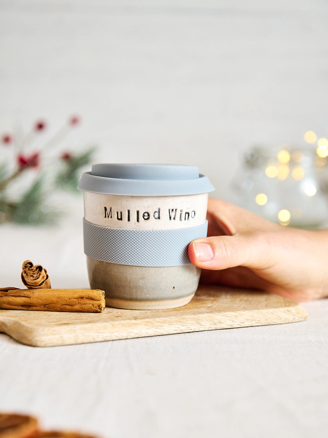 ceramic mulled wine personalised mug