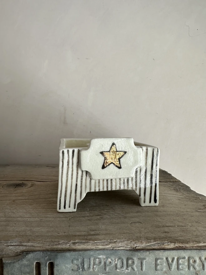 square star candleholder, centre piece