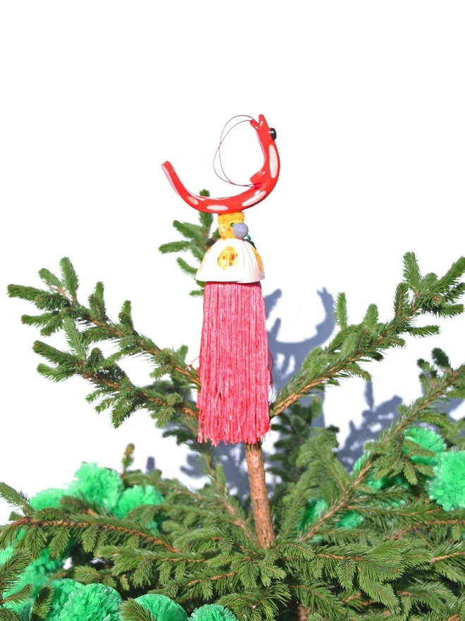 prawn christmas tree topper