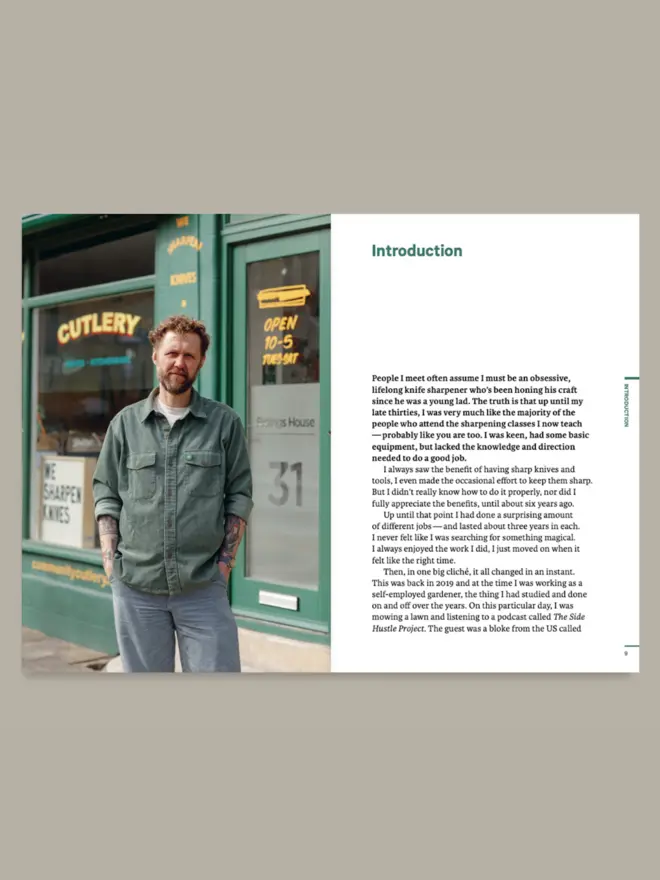 Inside spread from a book