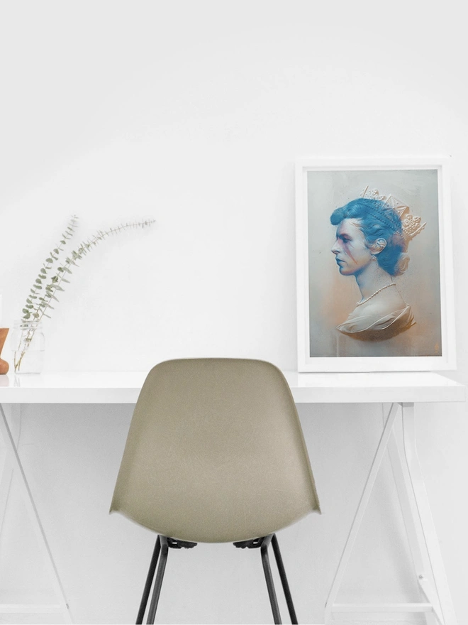 'Queen B' David Bowie Art Print