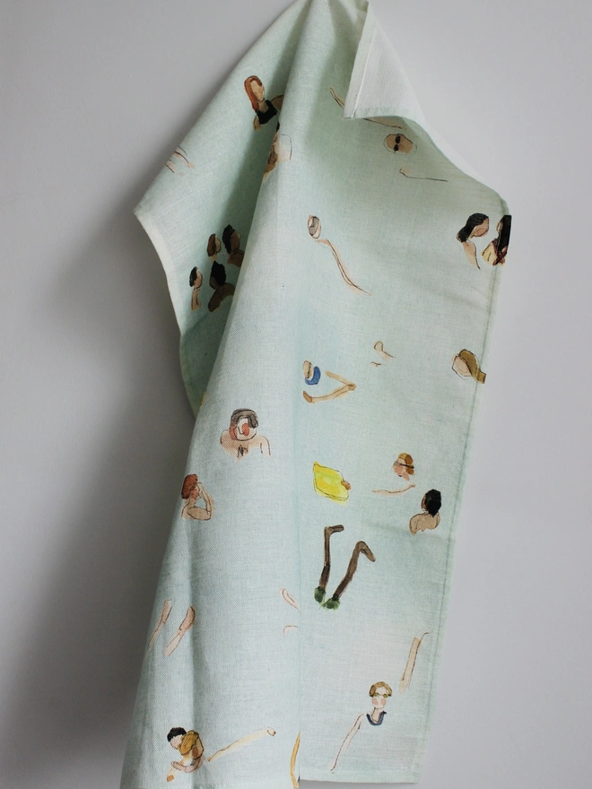 Fun swim tea towel hanging