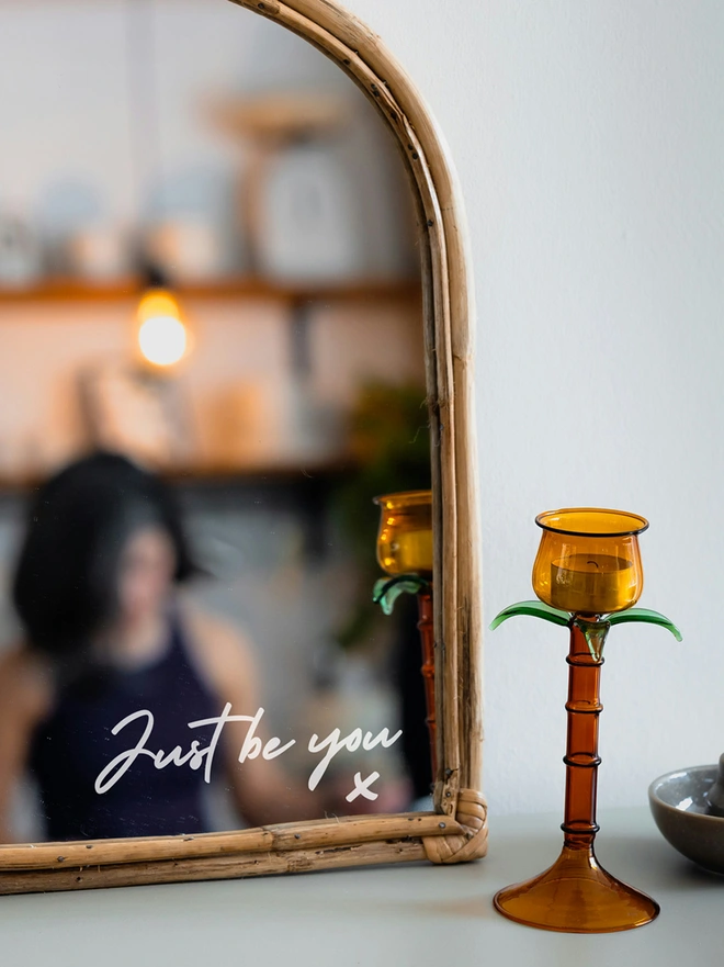 just be you mirror sticker decal