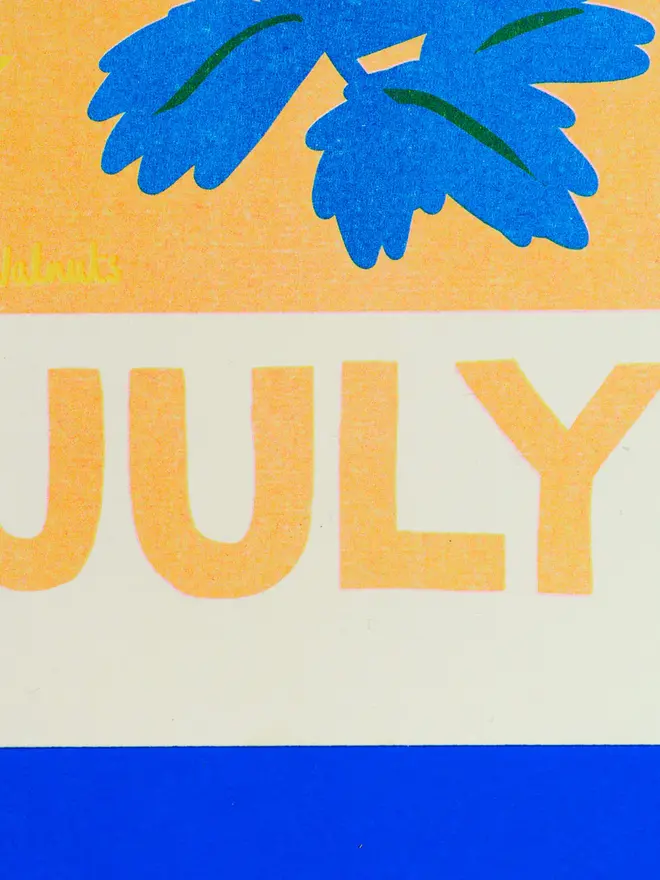 'July' Month Forage Print