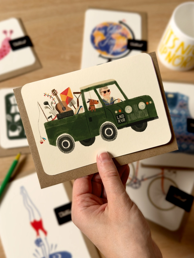 Dad's Land Rover Greetings Card