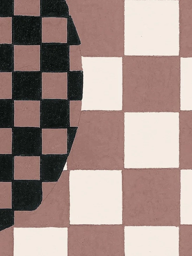 Deco Checkers In Toasted Coco Wallpaper Micaela Sharp 