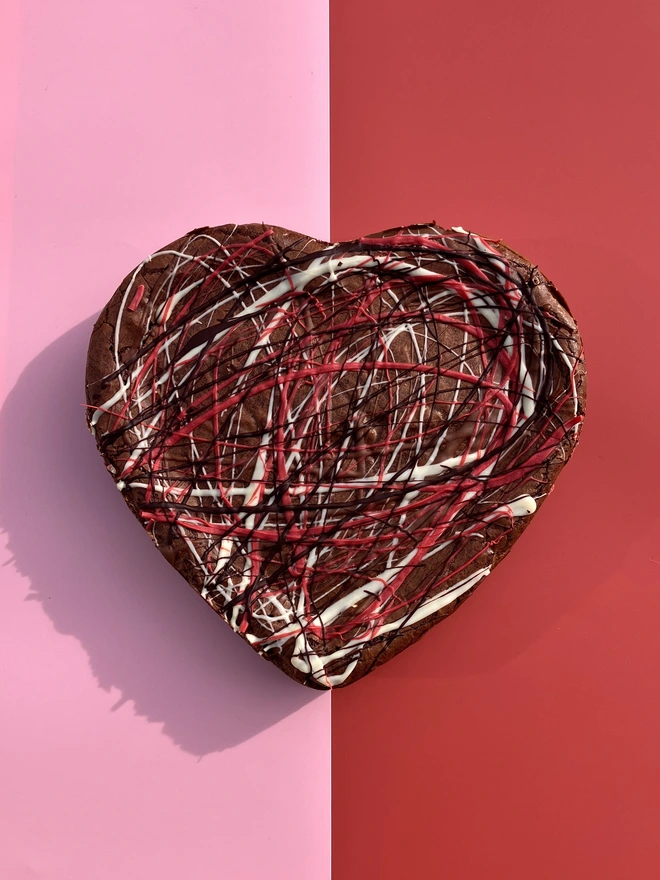 Valentine's Day Brownie Slab