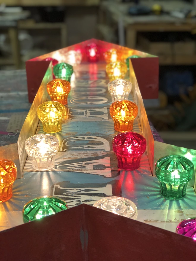  Mad House Light Up Sign  with coloured lights 