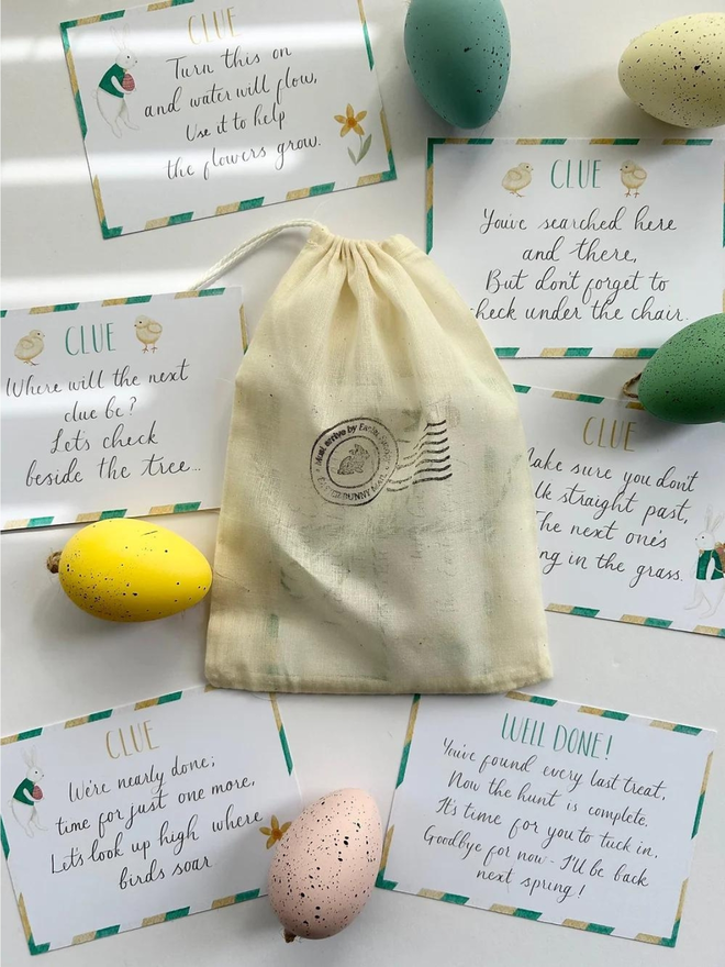 personalised easter egg hunt clue cards