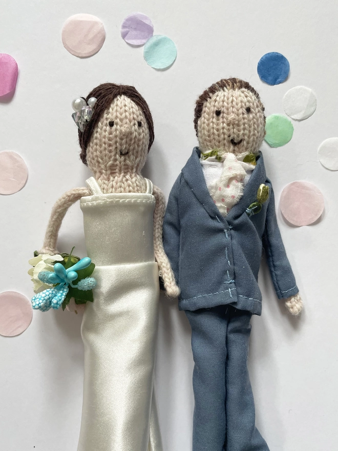 Personalised Bride and Groom Dolls