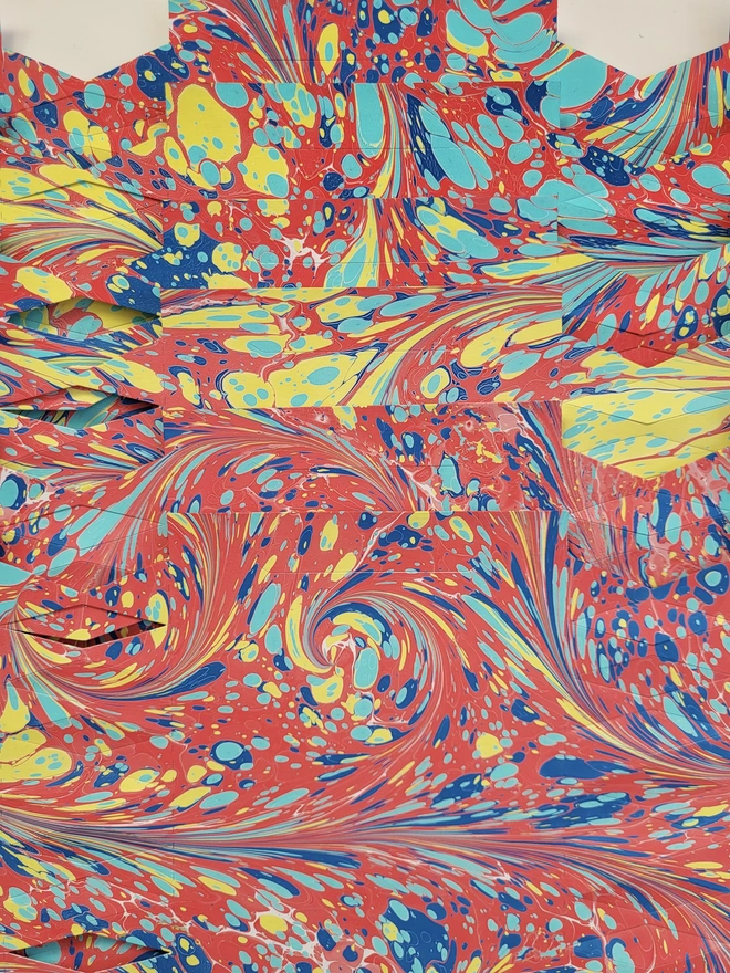 Hand-marbled Christmas crackers