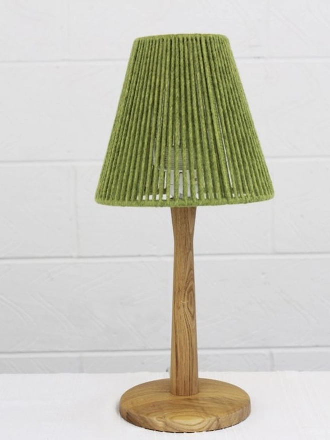 Small Cone Lampshade Calypso green