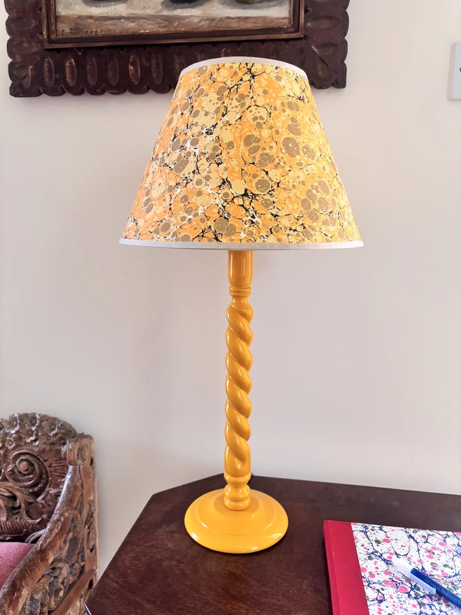  image of empire lampshade in plock pattern