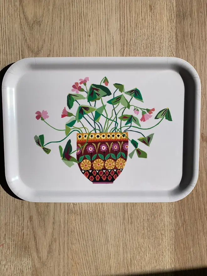 rectangular oxalis floral tray