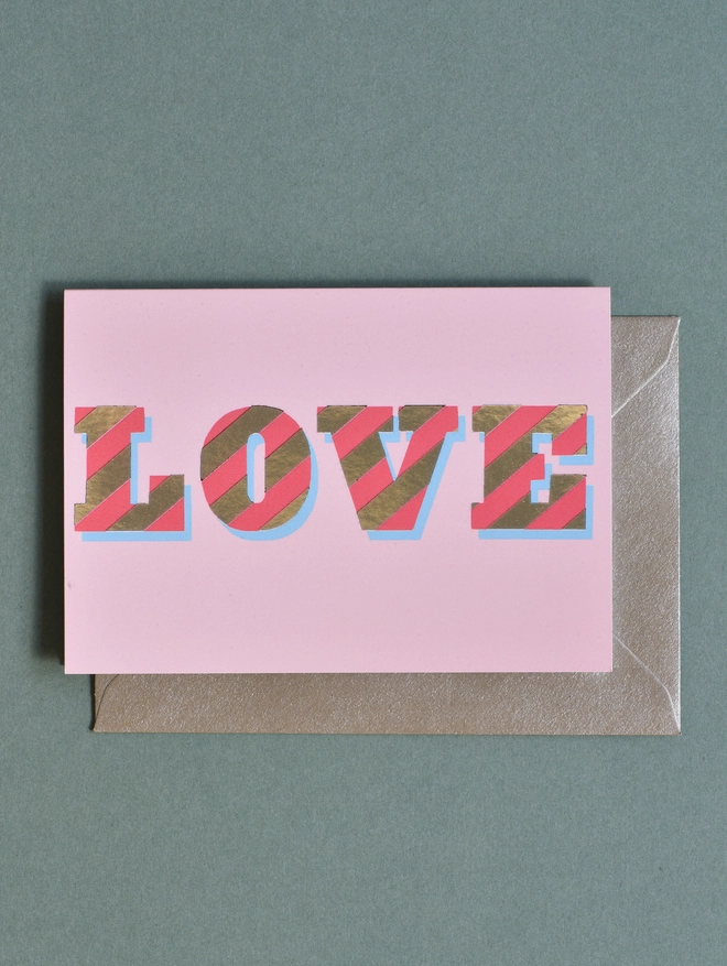 LOVE STRIPED CARD